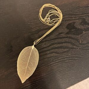 Gold leaf necklace